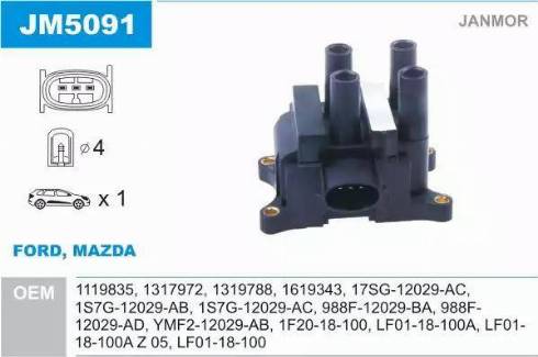 Janmor JM5091 - Vzigalna tuljava parts5.com