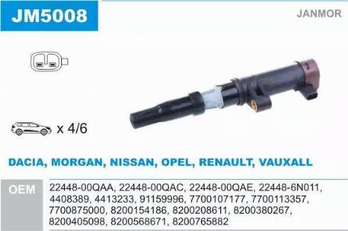 Janmor JM5008 - Ateşleme bobini parts5.com