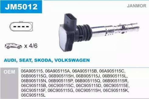 Janmor JM5012 - Sytytyspuola parts5.com