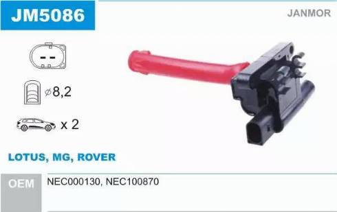 Janmor JM5086 - Ignition Coil parts5.com