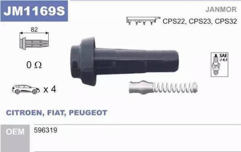 Janmor JM1169S - Manson cauciuc,bobina parts5.com