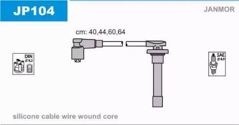 Janmor JP104 - Juego de cables de encendido parts5.com