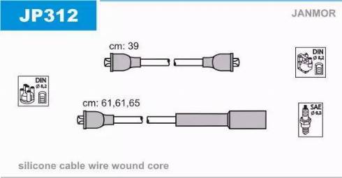 Janmor JP312 - Juego de cables de encendido parts5.com