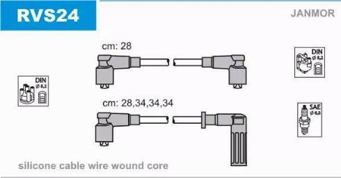 Janmor RVS24 - Juego de cables de encendido parts5.com