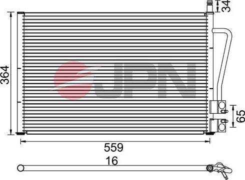 JPN 60C9097-JPN - Condenser, air conditioning parts5.com