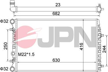 JPN 60C9056-JPN - Radiator, engine cooling parts5.com