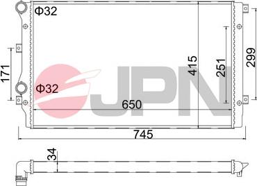 JPN 60C9003-JPN - Motor su radyatörü parts5.com