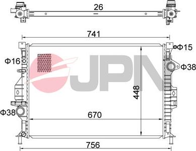 JPN 60C9014-JPN - Jäähdytin,moottorin jäähdytys parts5.com