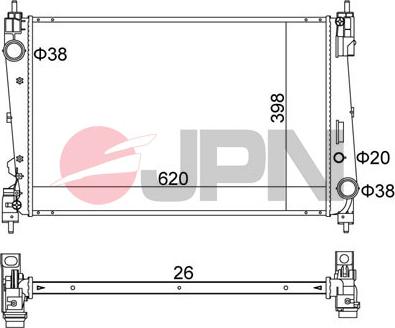 JPN 60C9018-JPN - Radiator, racire motor parts5.com