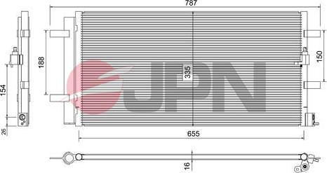 JPN 60C9080-JPN - Condensador, aire acondicionado parts5.com