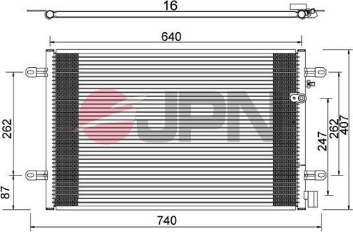 JPN 60C9073-JPN - Condensador, aire acondicionado parts5.com