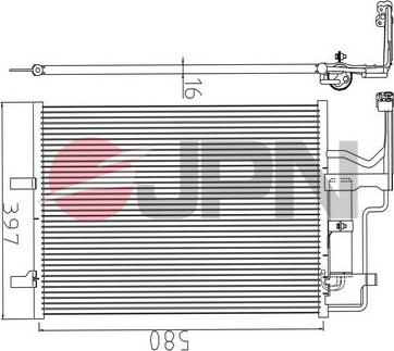 JPN 60C9108-JPN - Condensador, aire acondicionado parts5.com