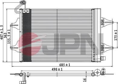 JPN 60C9131-JPN - Condensador, aire acondicionado parts5.com