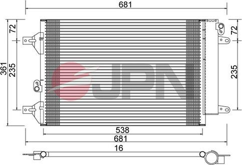 JPN 60C9138-JPN - Condensador, aire acondicionado parts5.com