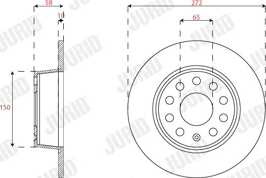 Jurid 563293JC - Δισκόπλακα parts5.com