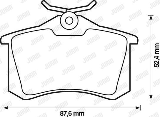 Jurid 571906D - Zestaw klocków hamulcowych, hamulce tarczowe parts5.com