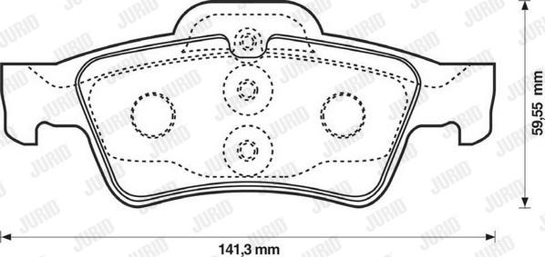 Jurid 571989J - Sada brzdových platničiek kotúčovej brzdy parts5.com