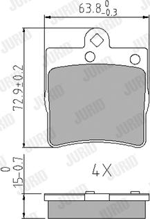 Jurid 571925J - Brake Pad Set, disc brake parts5.com