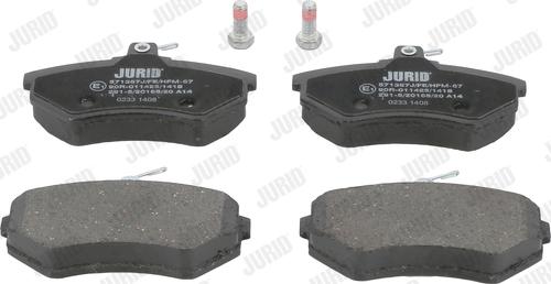 Jurid 571357J - Sada brzdových destiček, kotoučová brzda parts5.com