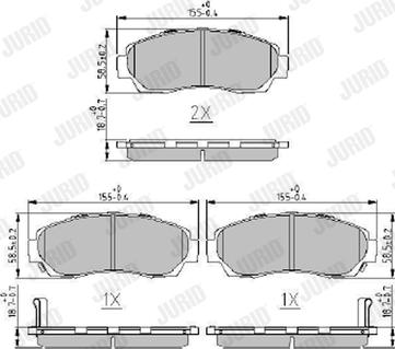 Jurid 573913J - Fékbetétkészlet, tárcsafék parts5.com