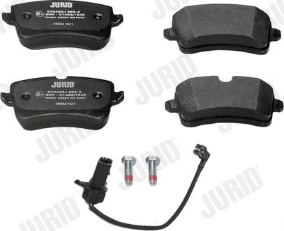 Jurid 573428J - Fékbetétkészlet, tárcsafék parts5.com