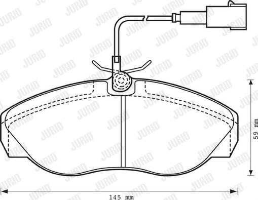 Jurid 573060J - Sada brzdových platničiek kotúčovej brzdy parts5.com