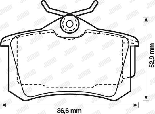 Jurid 573005JC - Zestaw klocków hamulcowych, hamulce tarczowe parts5.com