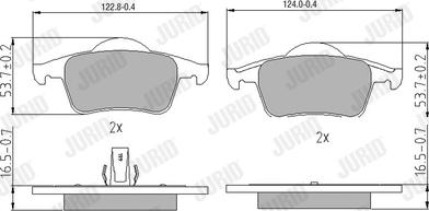 Jurid 573021J - Komplet zavornih oblog, ploscne (kolutne) zavore parts5.com