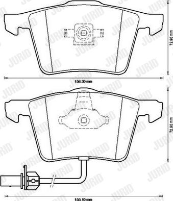 Jurid 573196JC - Set placute frana,frana disc parts5.com