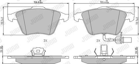 Jurid 573196J - Set placute frana,frana disc parts5.com