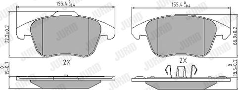 Jurid 573193J - Bremsbelagsatz, Scheibenbremse parts5.com