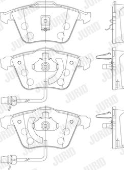 Jurid 573145J - Sada brzdových platničiek kotúčovej brzdy parts5.com