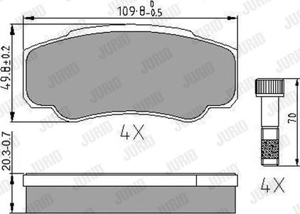 Jurid 573115J - Sada brzdových platničiek kotúčovej brzdy parts5.com