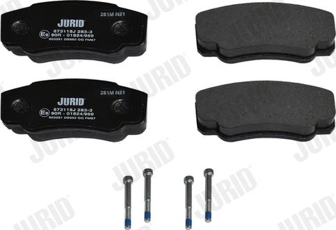 Jurid 573115J - Sada brzdových platničiek kotúčovej brzdy parts5.com