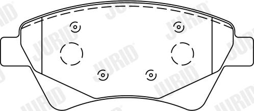 Jurid 573124J - Zestaw klocków hamulcowych, hamulce tarczowe parts5.com