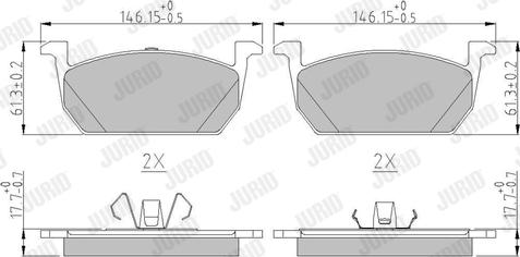 Jurid 573833J - Fren balata seti, diskli fren parts5.com