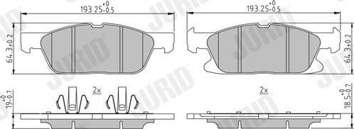 Jurid 573837J - Brake Pad Set, disc brake parts5.com