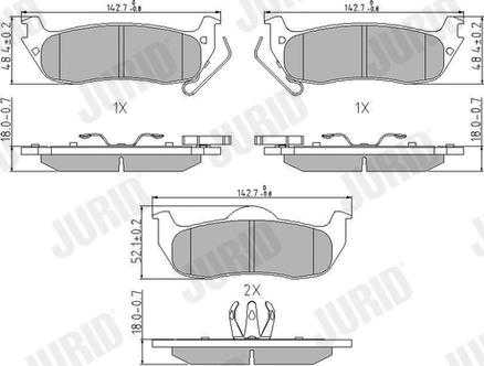 Jurid 573319J - Fékbetétkészlet, tárcsafék parts5.com