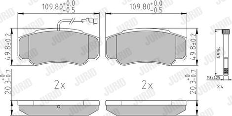 Jurid 573318J - Sada brzdových platničiek kotúčovej brzdy parts5.com