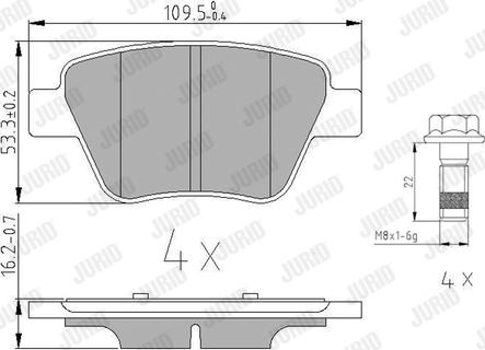 Jurid 573312J - Set placute frana,frana disc parts5.com