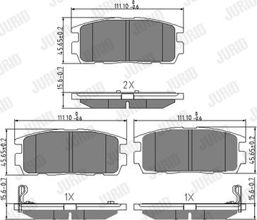 Jurid 573386J - Set placute frana,frana disc parts5.com