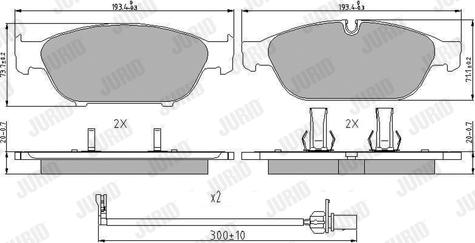 Jurid 573381J - Fren balata seti, diskli fren parts5.com