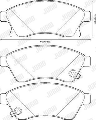 Jurid 573332JC - Sada brzdových platničiek kotúčovej brzdy parts5.com