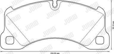 Jurid 573329JC - Комплект спирачно феродо, дискови спирачки parts5.com