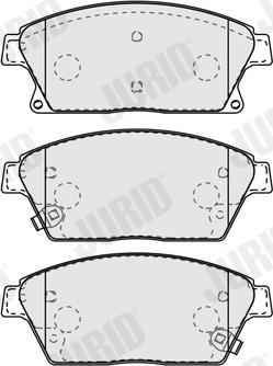 Jurid 573325J - Sada brzdových destiček, kotoučová brzda parts5.com