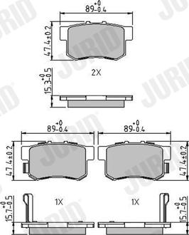 Jurid 573375J - Fékbetétkészlet, tárcsafék parts5.com