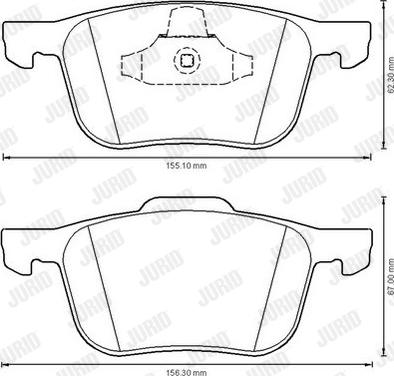 Jurid 573209JC - Komplet zavornih oblog, ploscne (kolutne) zavore parts5.com