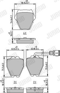 Jurid 573208J - Σετ τακάκια, δισκόφρενα parts5.com