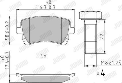 Jurid 573219J - Set placute frana,frana disc parts5.com