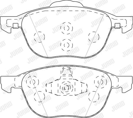 Jurid 573753J - Komplet zavornih oblog, ploscne (kolutne) zavore parts5.com